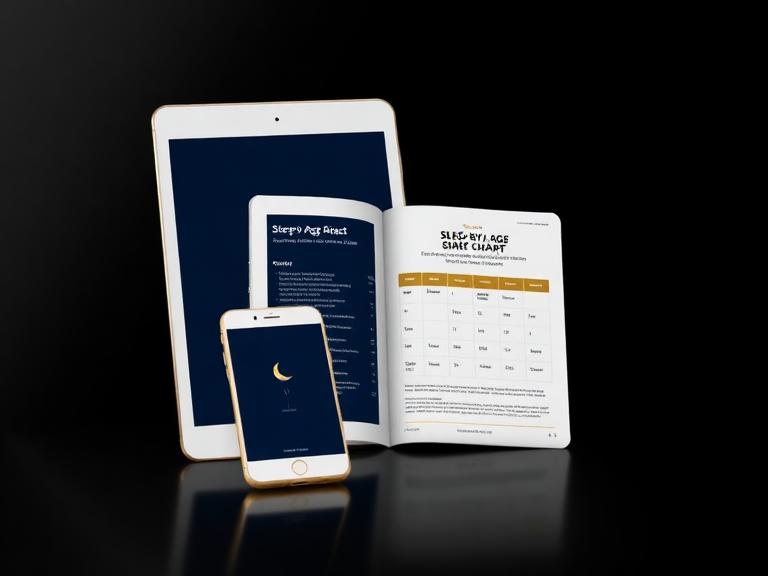 Mockup do bônus: Tabela Completa do Sono por Idade