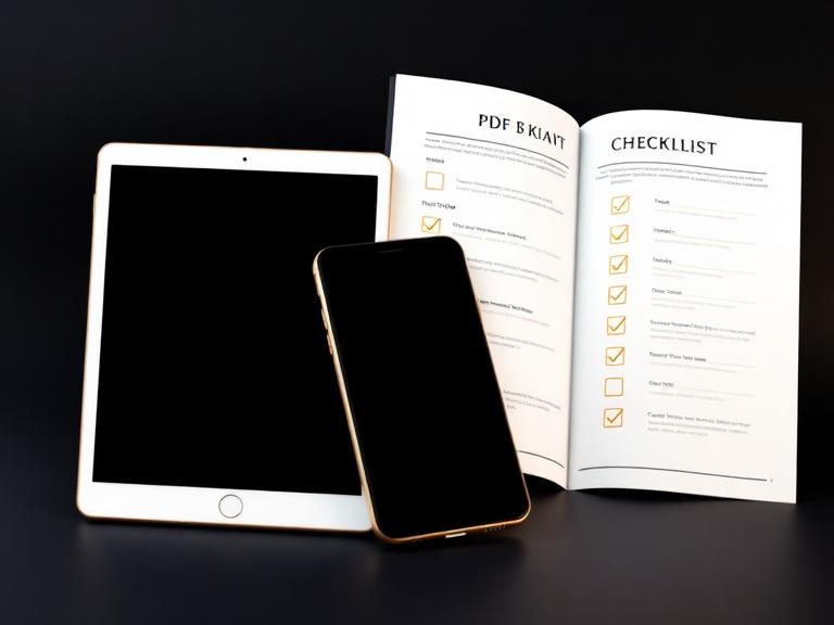 Mockup do bônus: Checklist da Rotina do Sono