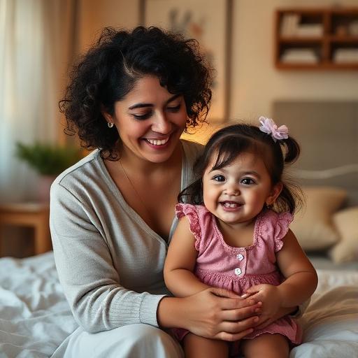 Mariana Lopes com seu bebê